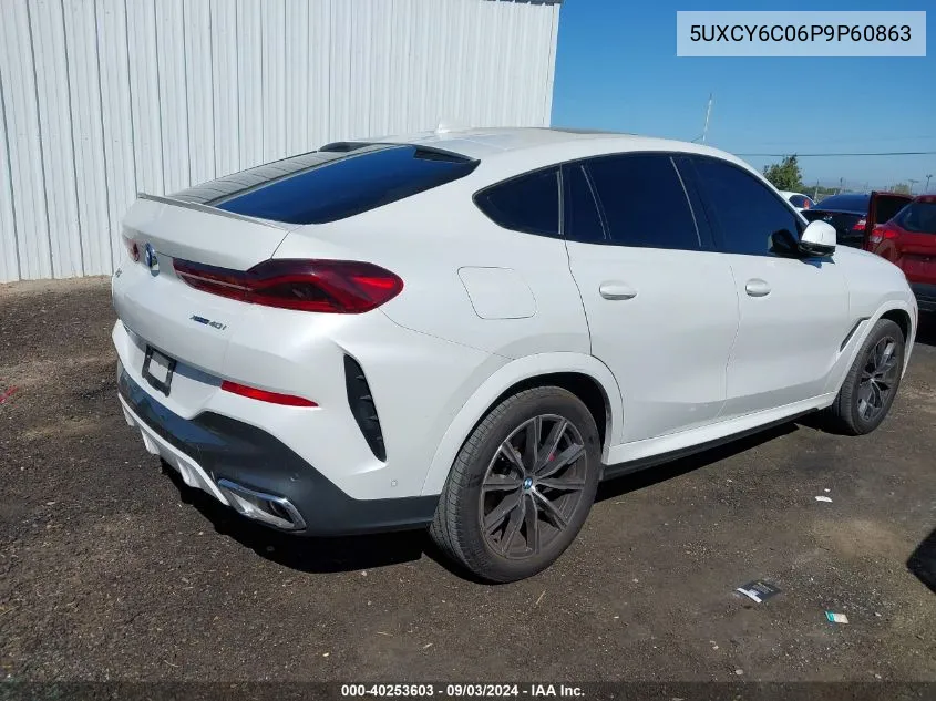 2023 BMW X6 xDrive40I VIN: 5UXCY6C06P9P60863 Lot: 40253603