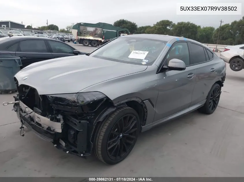 2024 BMW X6 xDrive40I VIN: 5UX33EX07R9V38502 Lot: 39862131