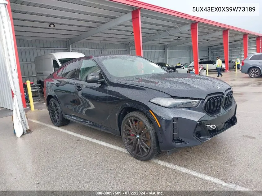 2025 BMW X6 M60I VIN: 5UX43EX0XS9W73189 Lot: 39897509