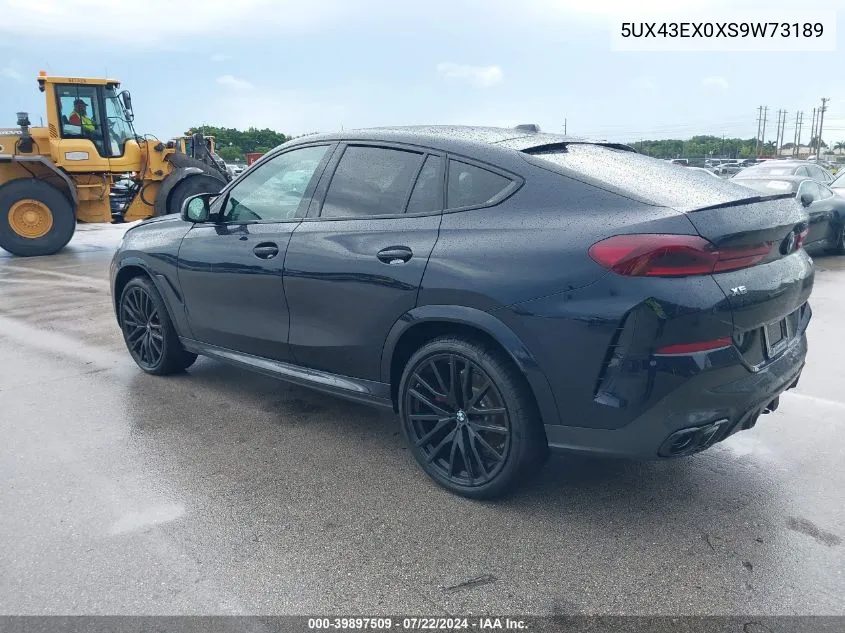 2025 BMW X6 M60I VIN: 5UX43EX0XS9W73189 Lot: 39897509