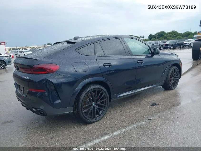 2025 BMW X6 M60I VIN: 5UX43EX0XS9W73189 Lot: 39897509