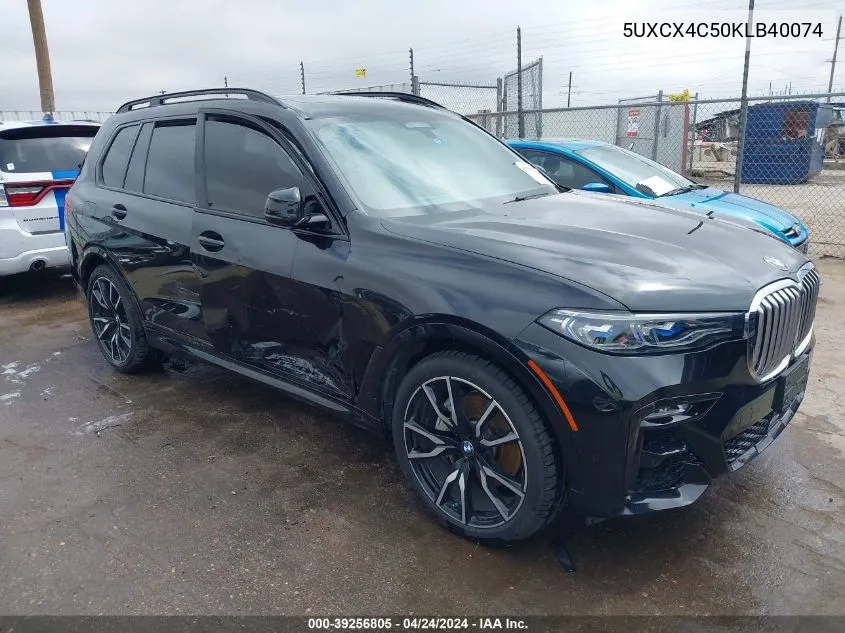 2019 BMW X7 xDrive50I VIN: 5UXCX4C50KLB40074 Lot: 39256805