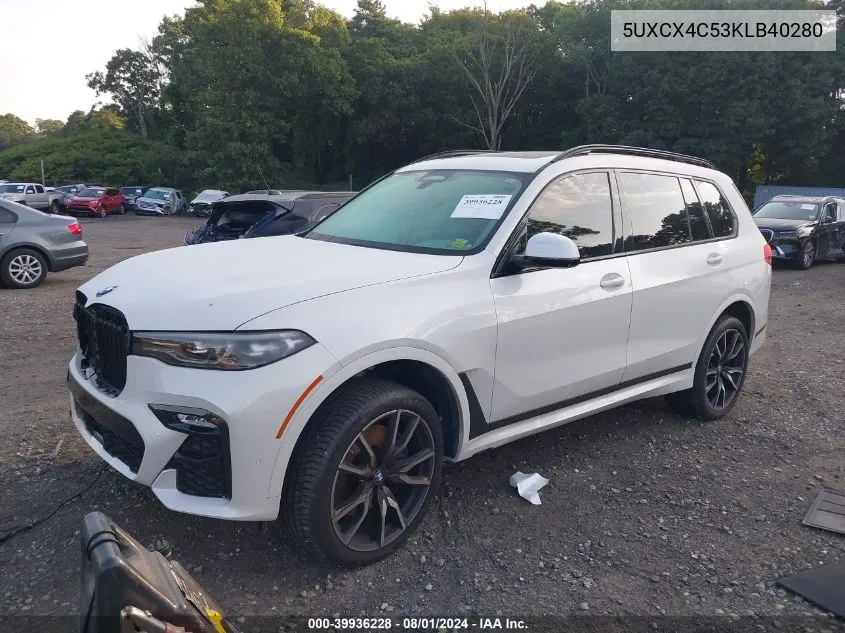 5UXCX4C53KLB40280 2019 BMW X7 xDrive50I