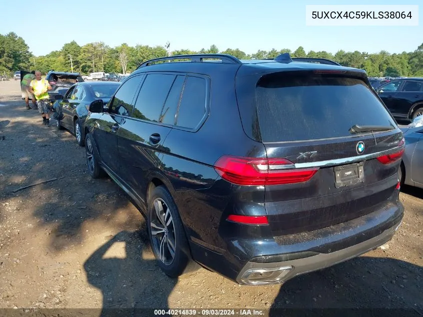 2019 BMW X7 xDrive50I VIN: 5UXCX4C59KLS38064 Lot: 40214839