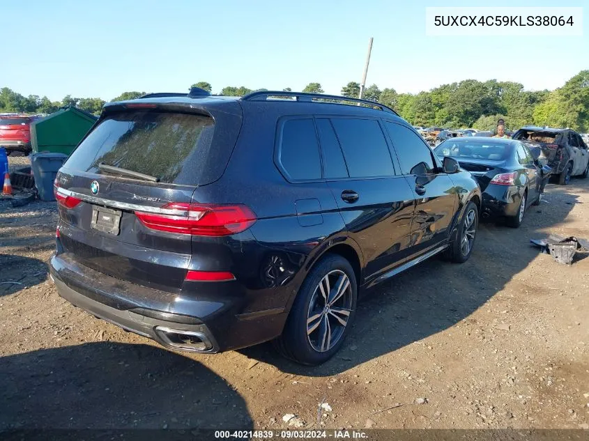 2019 BMW X7 xDrive50I VIN: 5UXCX4C59KLS38064 Lot: 40214839