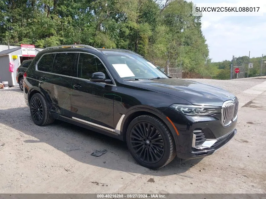 2019 BMW X7 xDrive40I VIN: 5UXCW2C56KL088017 Lot: 40216288