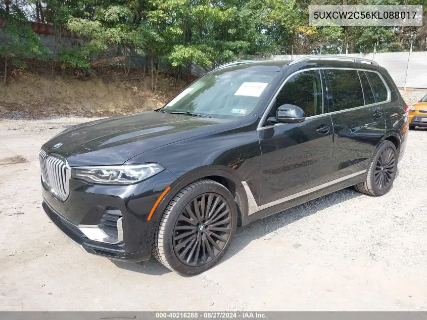 2019 BMW X7 xDrive40I VIN: 5UXCW2C56KL088017 Lot: 40216288