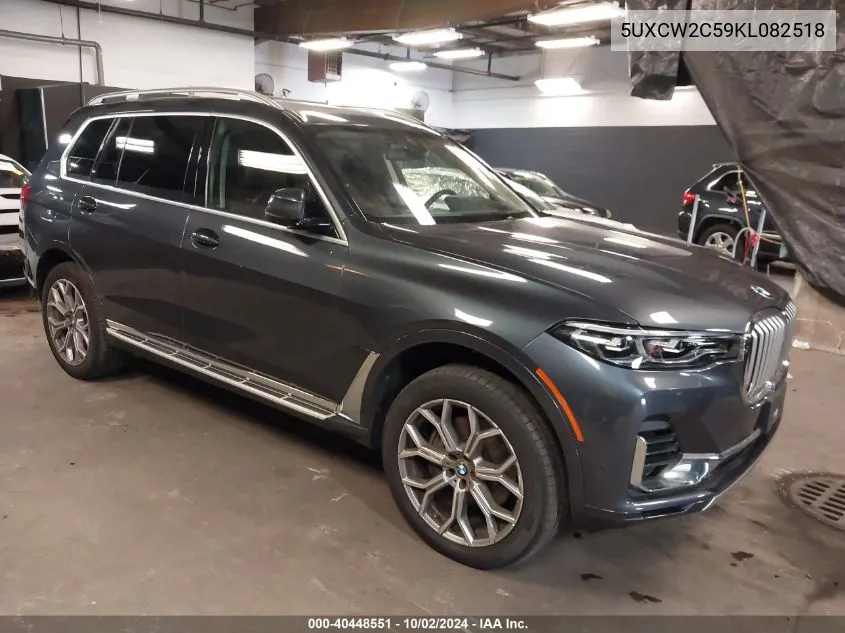 2019 BMW X7 xDrive40I VIN: 5UXCW2C59KL082518 Lot: 40448551