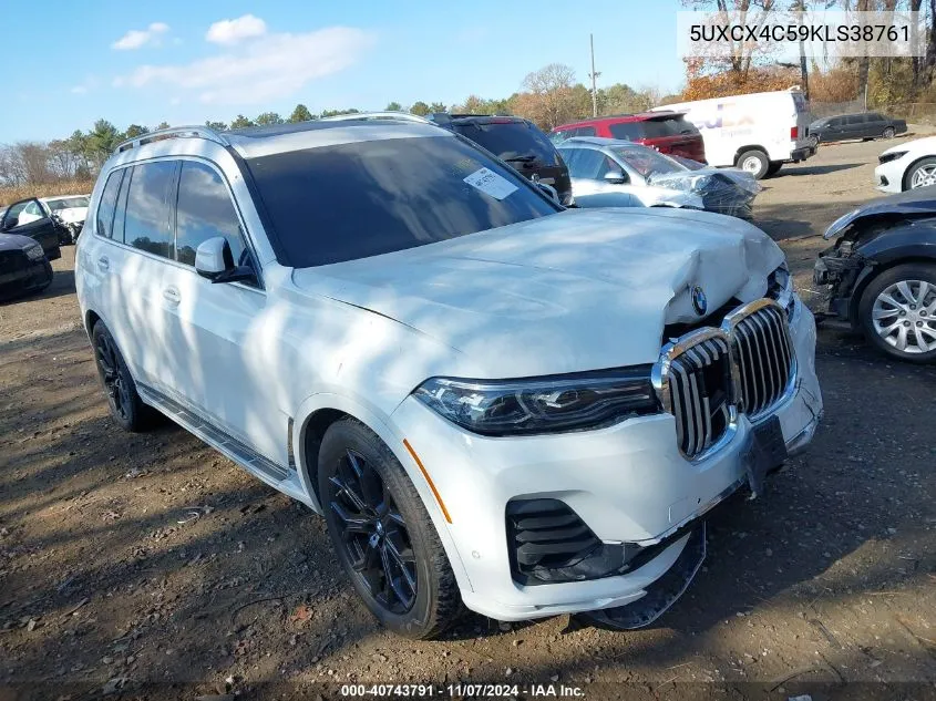 2019 BMW X7 xDrive50I VIN: 5UXCX4C59KLS38761 Lot: 40743791