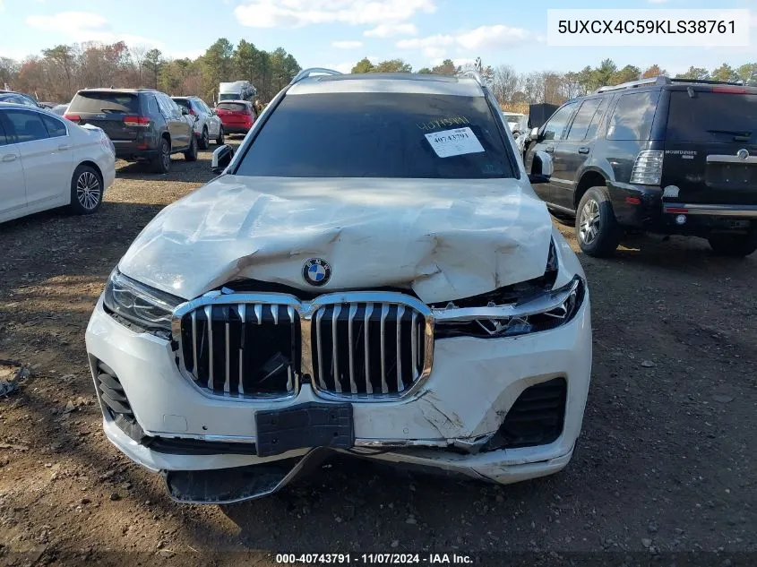 2019 BMW X7 xDrive50I VIN: 5UXCX4C59KLS38761 Lot: 40743791