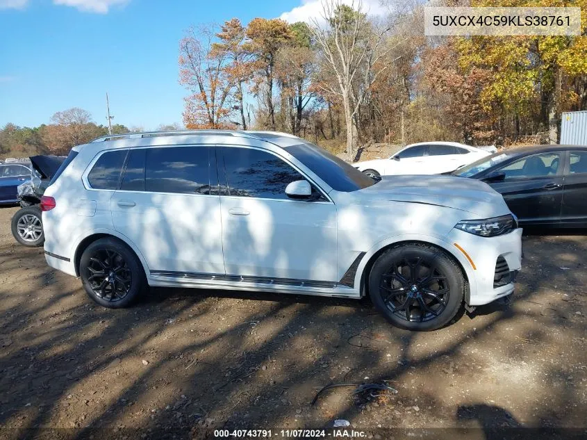 2019 BMW X7 xDrive50I VIN: 5UXCX4C59KLS38761 Lot: 40743791