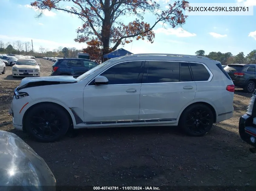 2019 BMW X7 xDrive50I VIN: 5UXCX4C59KLS38761 Lot: 40743791