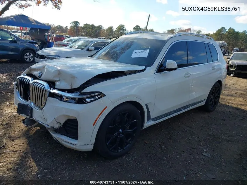 2019 BMW X7 xDrive50I VIN: 5UXCX4C59KLS38761 Lot: 40743791