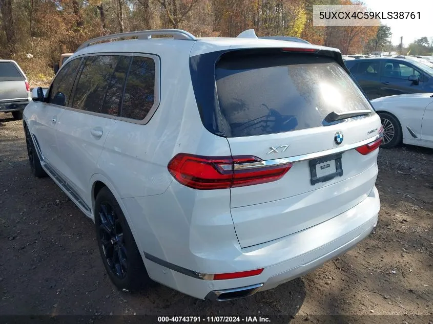 2019 BMW X7 xDrive50I VIN: 5UXCX4C59KLS38761 Lot: 40743791