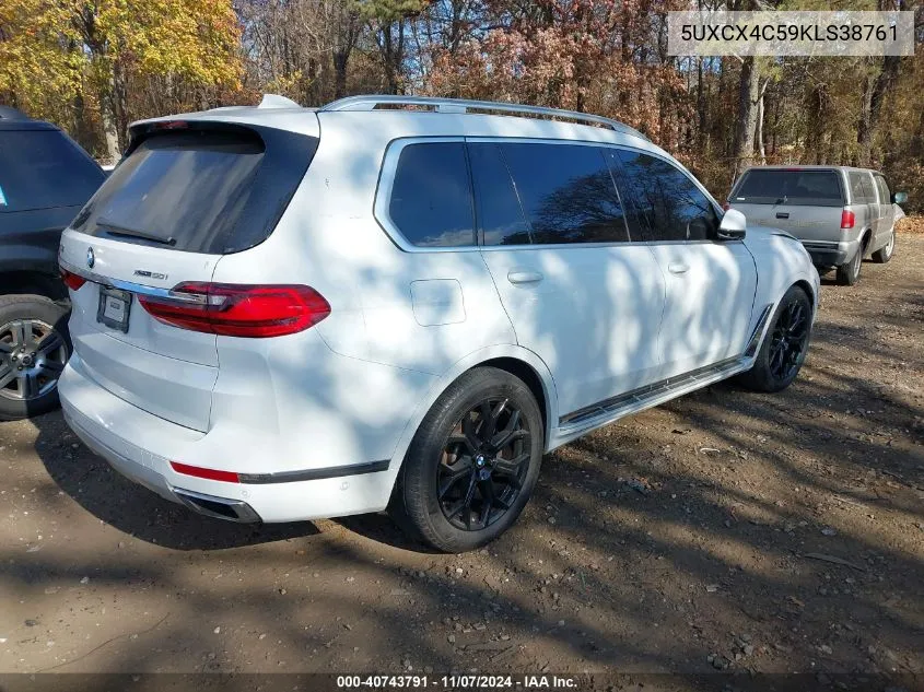 2019 BMW X7 xDrive50I VIN: 5UXCX4C59KLS38761 Lot: 40743791