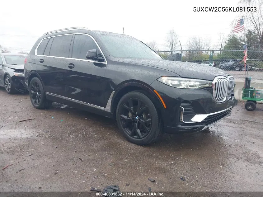 2019 BMW X7 xDrive40I VIN: 5UXCW2C56KL081553 Lot: 40831862