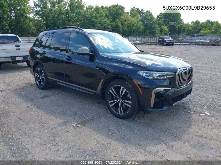 2020 BMW X7 M50I VIN: 5UXCX6C00L9B29655 Lot: 39919074