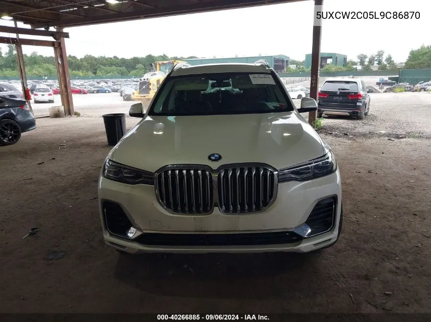 2020 BMW X7 xDrive40I VIN: 5UXCW2C05L9C86870 Lot: 40266885