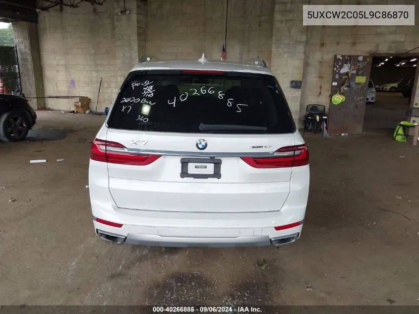 2020 BMW X7 xDrive40I VIN: 5UXCW2C05L9C86870 Lot: 40266885