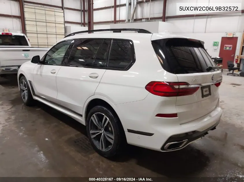 2020 BMW X7 xDrive40I VIN: 5UXCW2C06L9B32572 Lot: 40328167