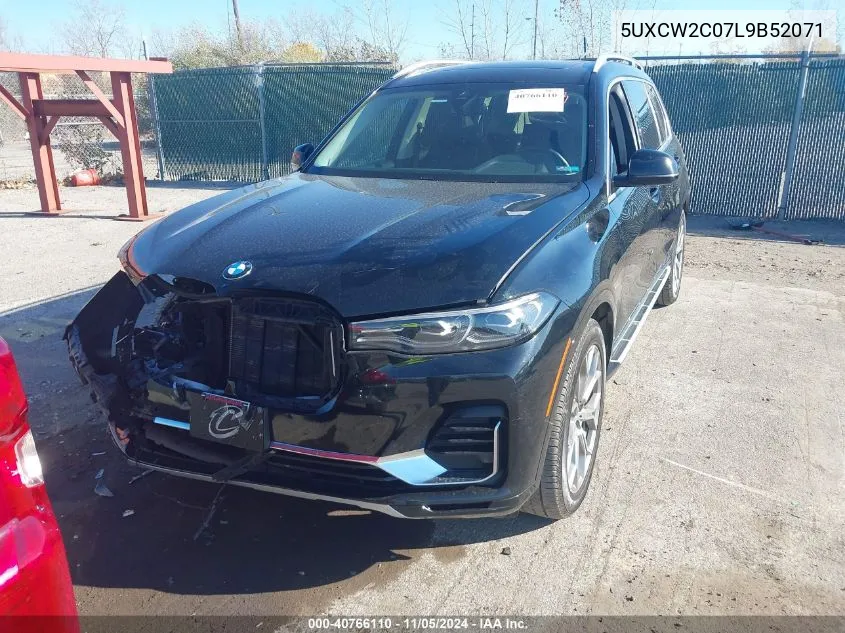 2020 BMW X7 xDrive40I VIN: 5UXCW2C07L9B52071 Lot: 40766110