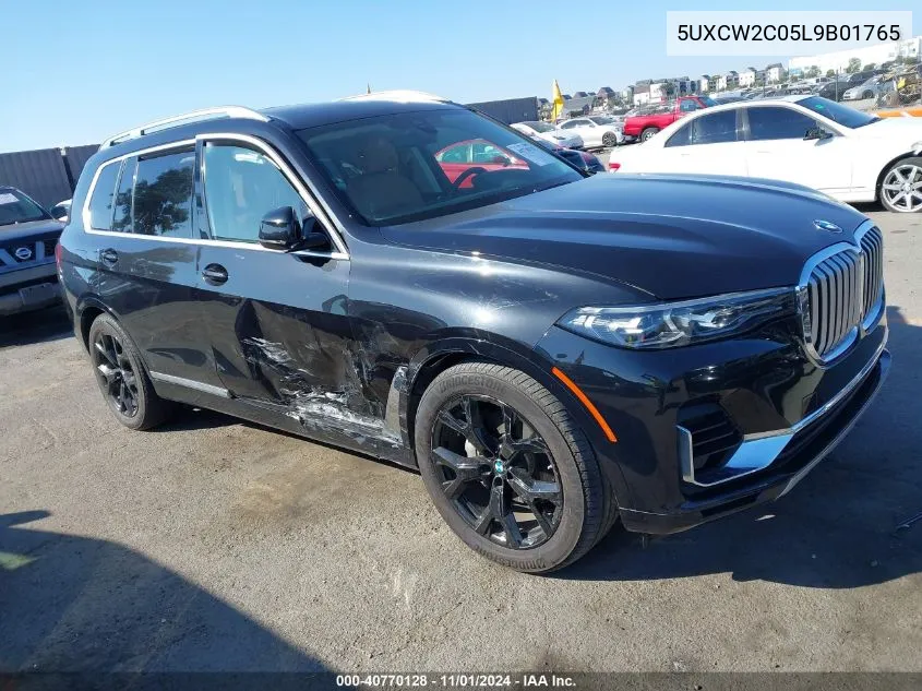 2020 BMW X7 xDrive40I VIN: 5UXCW2C05L9B01765 Lot: 40770128