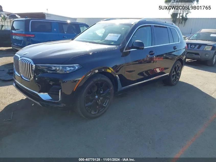 2020 BMW X7 xDrive40I VIN: 5UXCW2C05L9B01765 Lot: 40770128