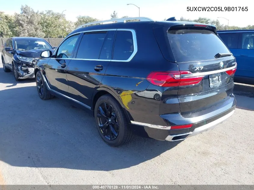 2020 BMW X7 xDrive40I VIN: 5UXCW2C05L9B01765 Lot: 40770128