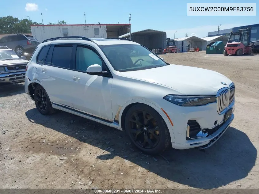 2021 BMW X7 xDrive40I VIN: 5UXCW2C00M9F83756 Lot: 39605291