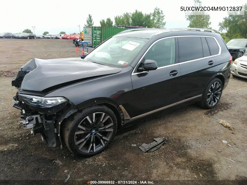 2021 BMW X7 xDrive40I VIN: 5UXCW2C04M9G12837 Lot: 39966932