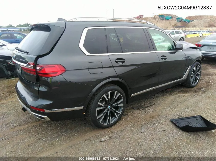 2021 BMW X7 xDrive40I VIN: 5UXCW2C04M9G12837 Lot: 39966932