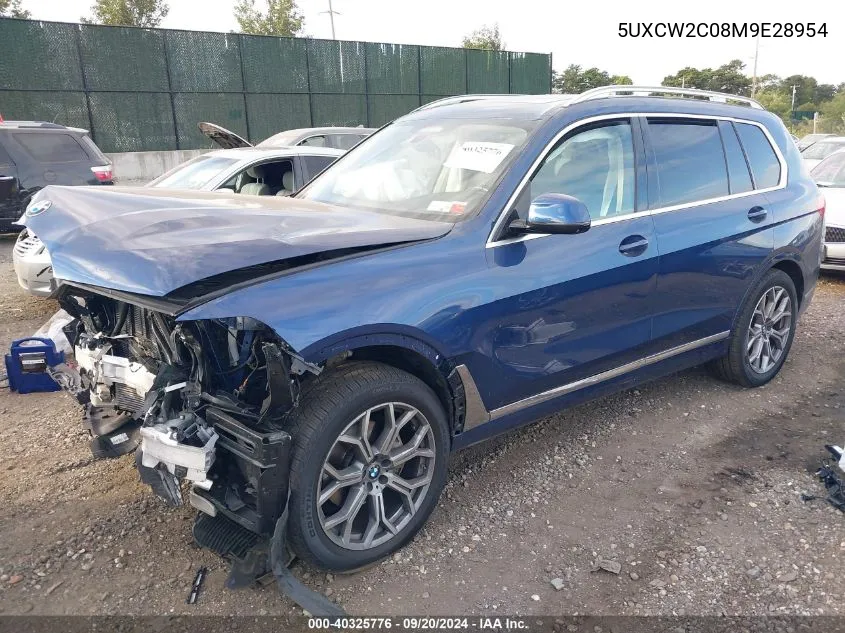 2021 BMW X7 xDrive40I VIN: 5UXCW2C08M9E28954 Lot: 40325776