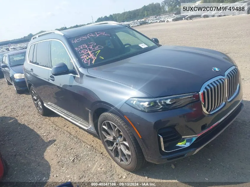 2021 BMW X7 xDrive40I VIN: 5UXCW2C07M9F49488 Lot: 40347186