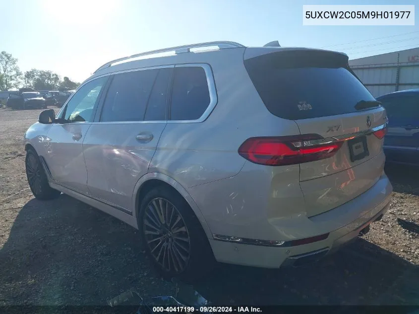 2021 BMW X7 xDrive40I VIN: 5UXCW2C05M9H01977 Lot: 40417199