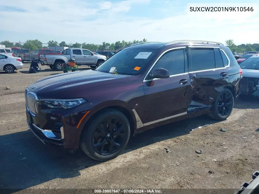 5UXCW2C01N9K10546 2022 BMW X7 xDrive40I