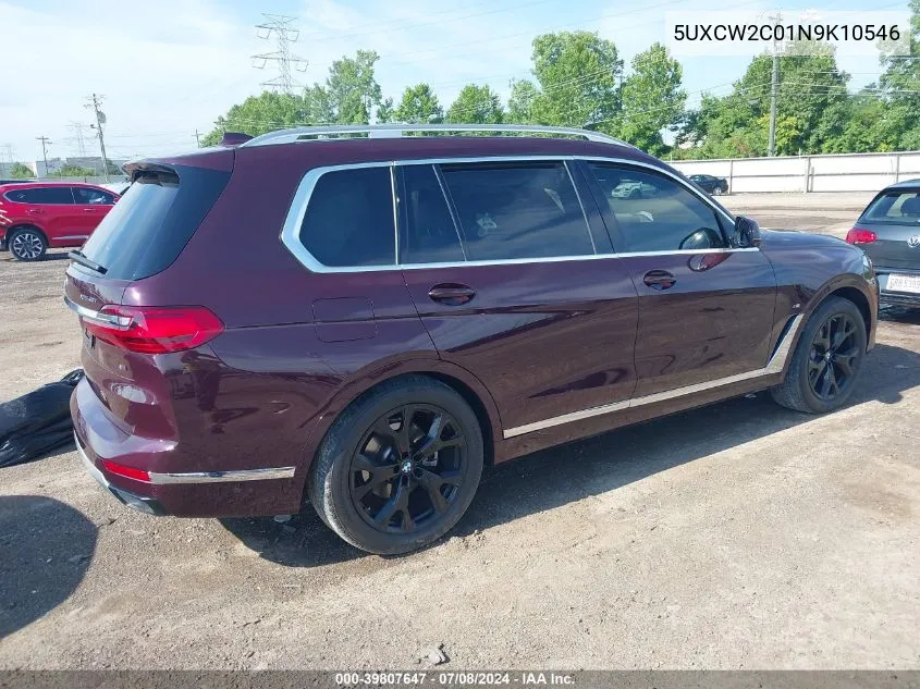 5UXCW2C01N9K10546 2022 BMW X7 xDrive40I