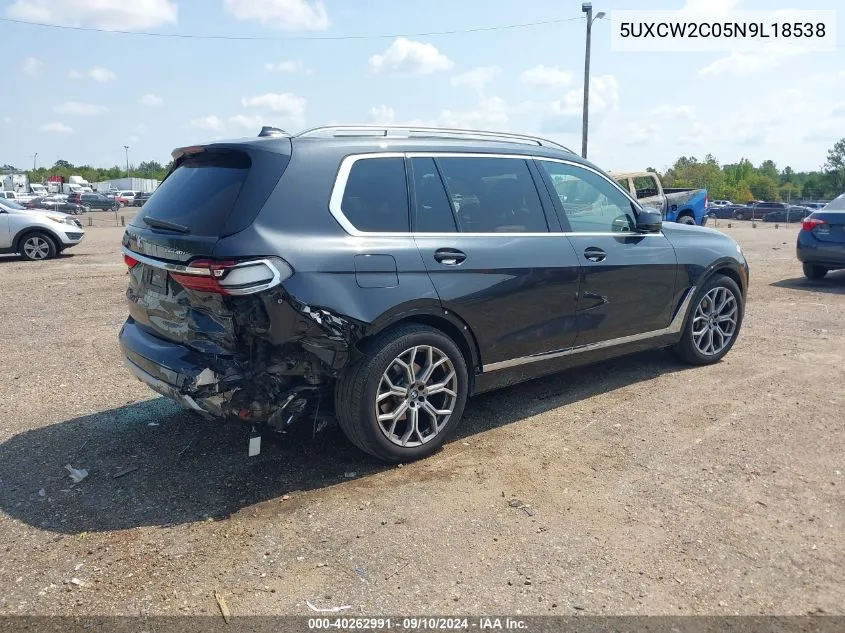 5UXCW2C05N9L18538 2022 BMW X7 xDrive40I