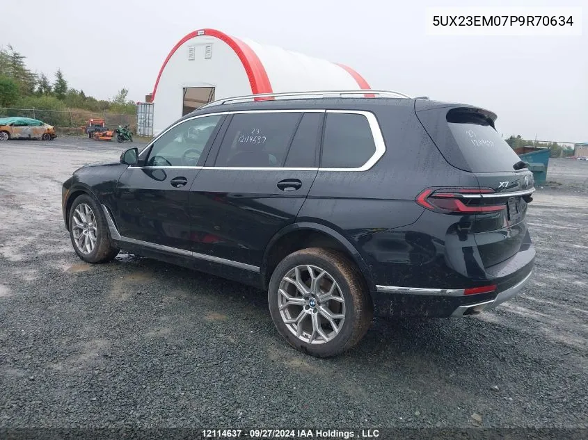 2023 BMW X7 VIN: 5UX23EM07P9R70634 Lot: 12114637