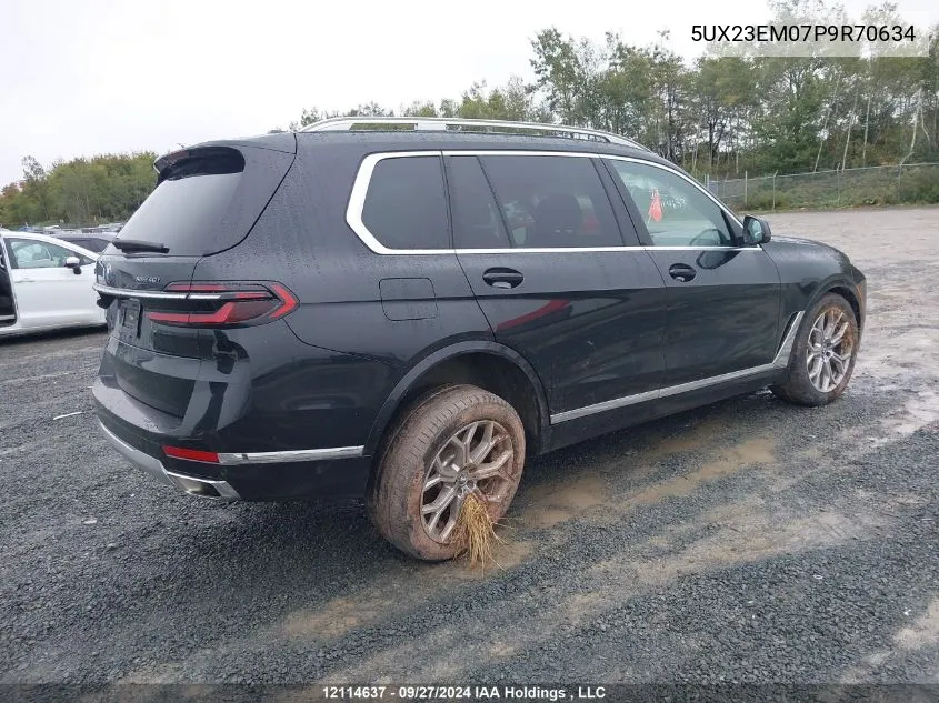 2023 BMW X7 VIN: 5UX23EM07P9R70634 Lot: 12114637