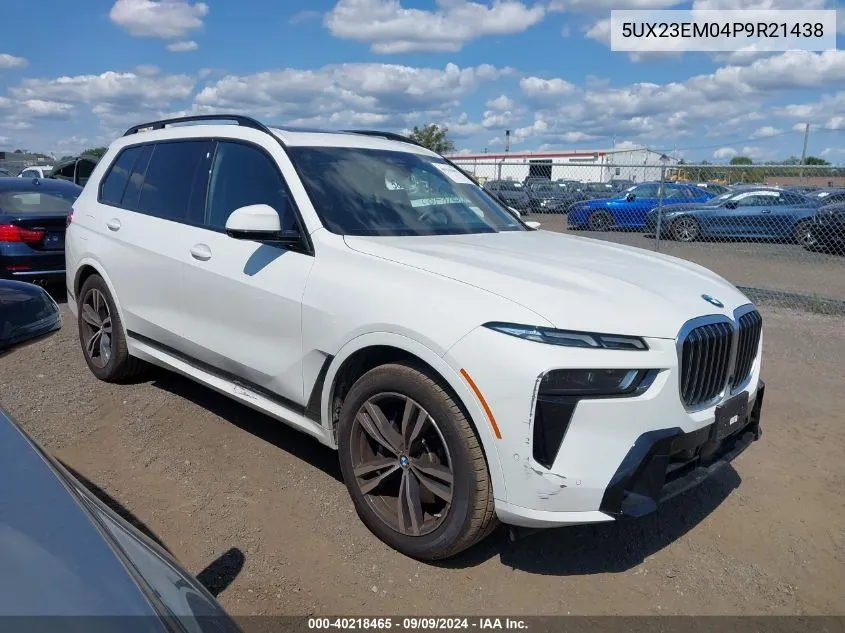 2023 BMW X7 xDrive40I VIN: 5UX23EM04P9R21438 Lot: 40218465