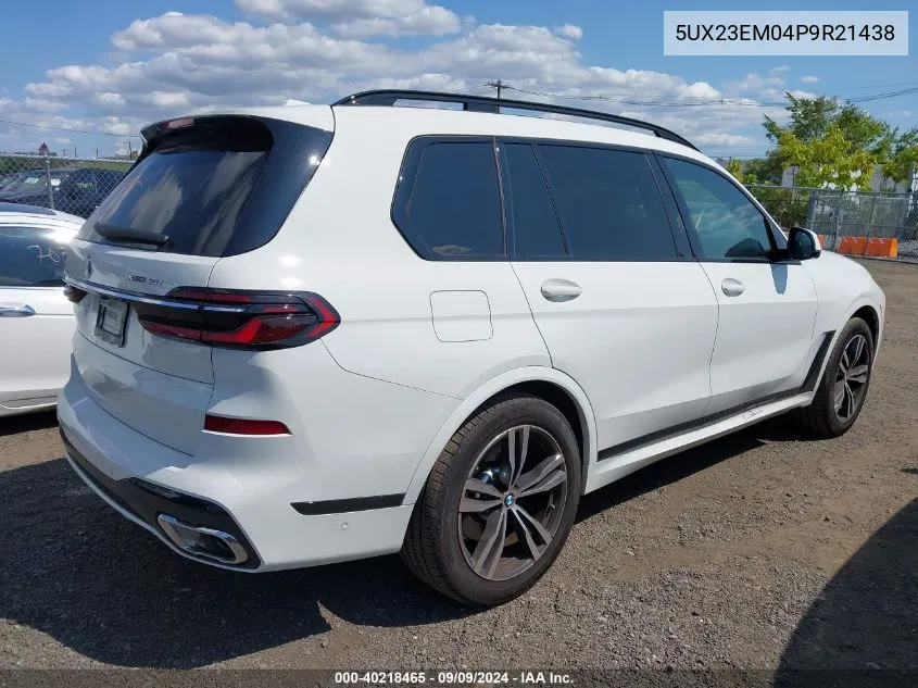 2023 BMW X7 xDrive40I VIN: 5UX23EM04P9R21438 Lot: 40218465