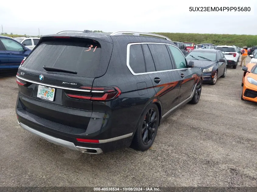 2023 BMW X7 xDrive40I VIN: 5UX23EM04P9P95680 Lot: 40538534