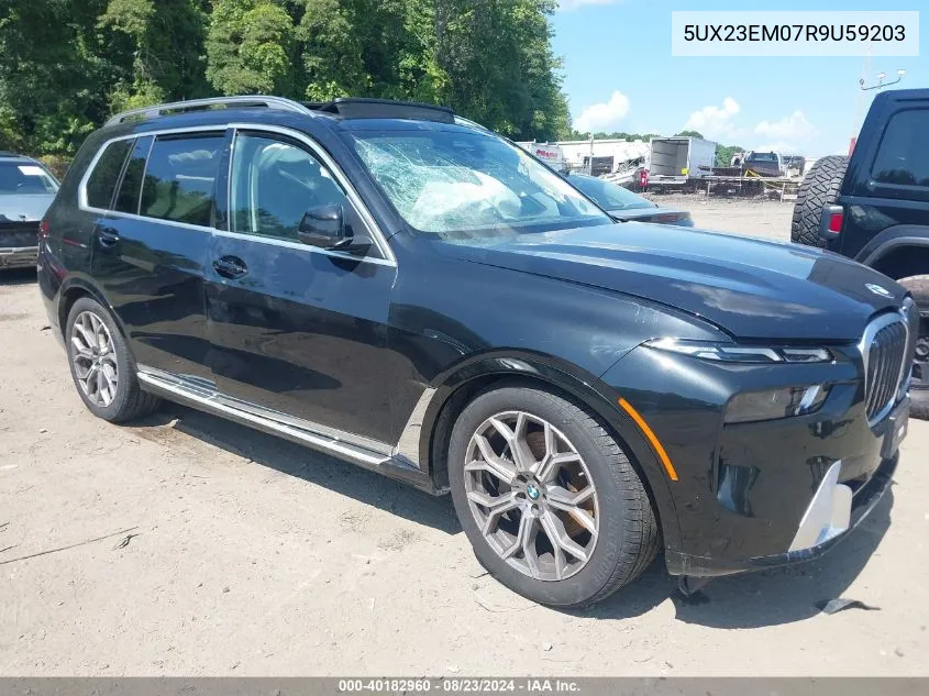 2024 BMW X7 xDrive40I VIN: 5UX23EM07R9U59203 Lot: 40182960