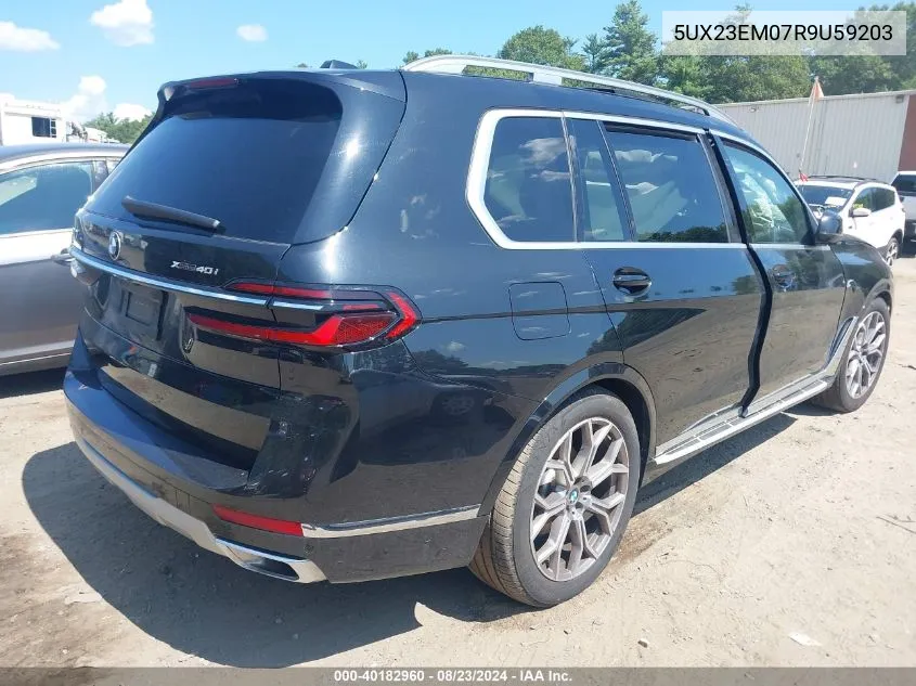 5UX23EM07R9U59203 2024 BMW X7 xDrive40I