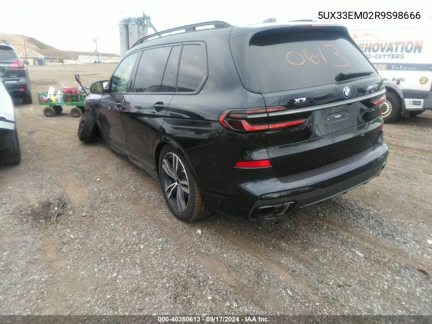 2024 BMW X7 M60I VIN: 5UX33EM02R9S98666 Lot: 40350613