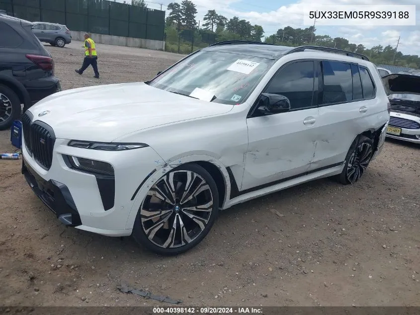 2024 BMW X7 M60I VIN: 5UX33EM05R9S39188 Lot: 40398142