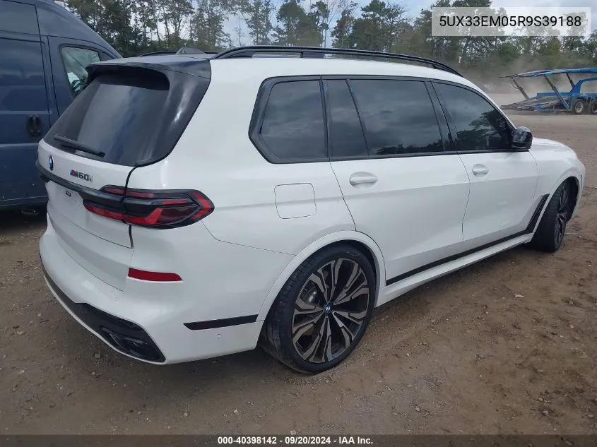 2024 BMW X7 M60I VIN: 5UX33EM05R9S39188 Lot: 40398142