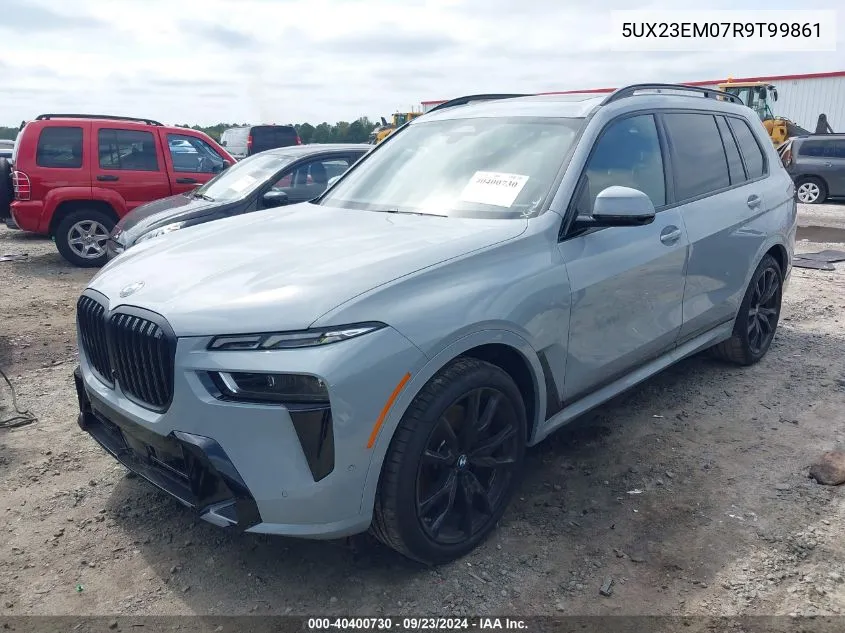 2024 BMW X7 xDrive40I VIN: 5UX23EM07R9T99861 Lot: 40400730