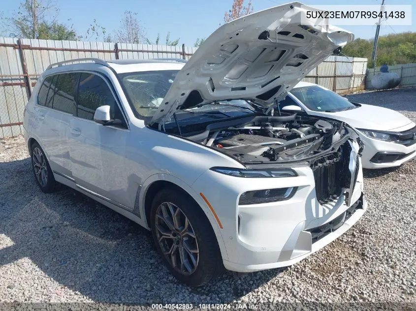 2024 BMW X7 xDrive40I VIN: 5UX23EM07R9S41438 Lot: 40542983