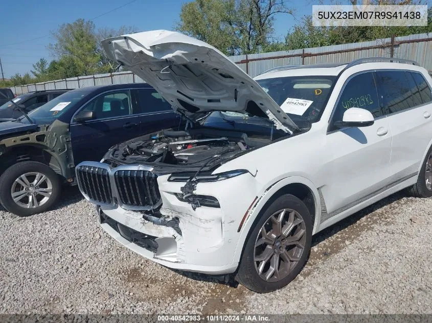 2024 BMW X7 xDrive40I VIN: 5UX23EM07R9S41438 Lot: 40542983